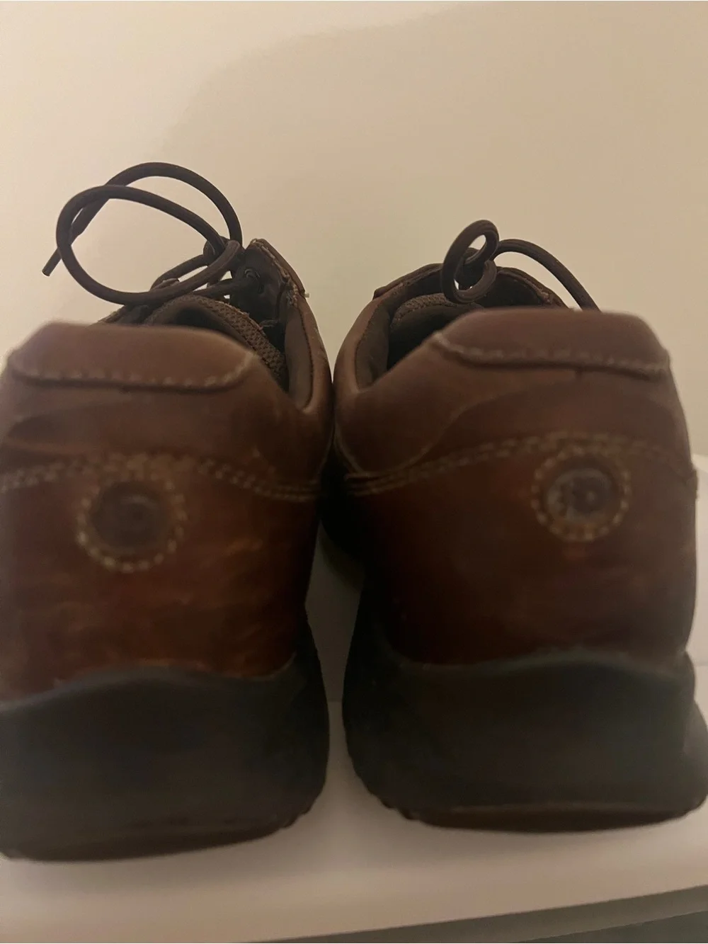 New Balance Brown Leather Lace-Up Boat Shoes